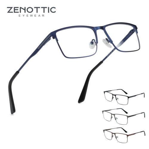 Bild von Ultraleichte Titanbrille für Herren – Modische Optik mit Metallrahmen, ohne Rezept, perfekt für den Alltag