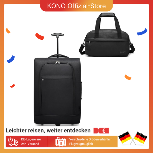 Image de Étui de voyage léger 2 vitesses - Sac cabine compatible Lufthansa, Eurowings, Ryanair