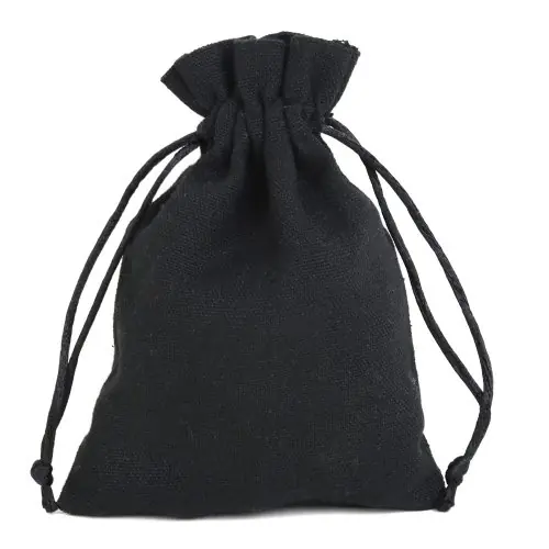Image de Sacs de Rangement en Coton Noir & Blanc - Lot de 10