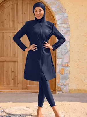 Image de Burkini Femme Modeste - Maillot de Bain Islamique