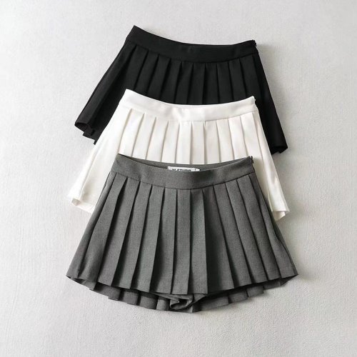 Falda Plisada de Cintura Alta para Mujer, Estilo Vintage y Sexy, Minifalda Blanca Ideal para Verano, Baile y Estudiantes de Tenis Coreanas