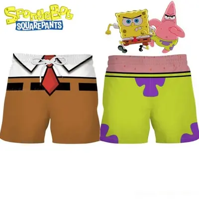 Image de Shorts Bob l'Éponge - Style Anime Décontracté