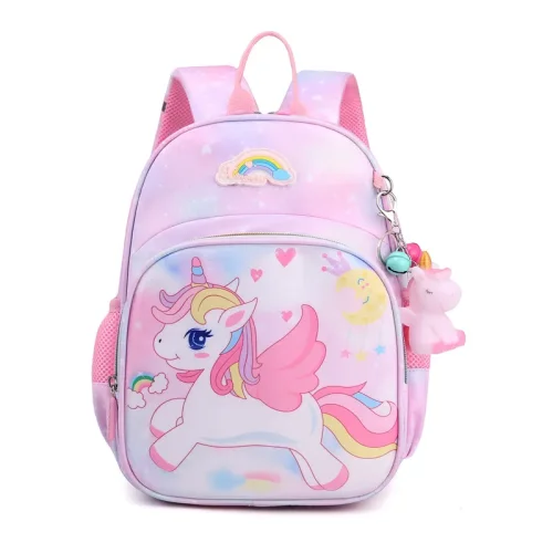 Image of New Unicorn Backpack For Girls Cartoon Pink Princess School Bags Kids Satchels Kindergarten Bookbag Mochila Infantil Escolar