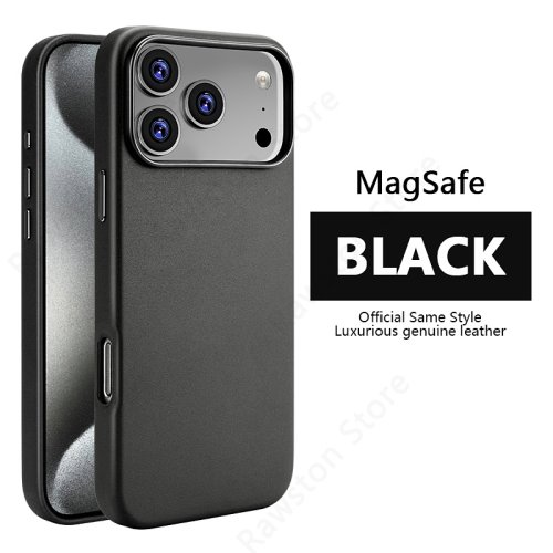 Immagine di Custodia in pelle ufficiale MagSafe per Apple iPhone 17 Pro Max 16 13 12 14 15 Plus Accessori originali per cover magnetica MacSafe resistenti