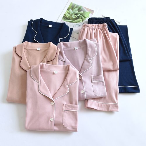 Bild von Weicher Damen-Pyjama aus 100% Baumwolle – Warm & Komfortabel