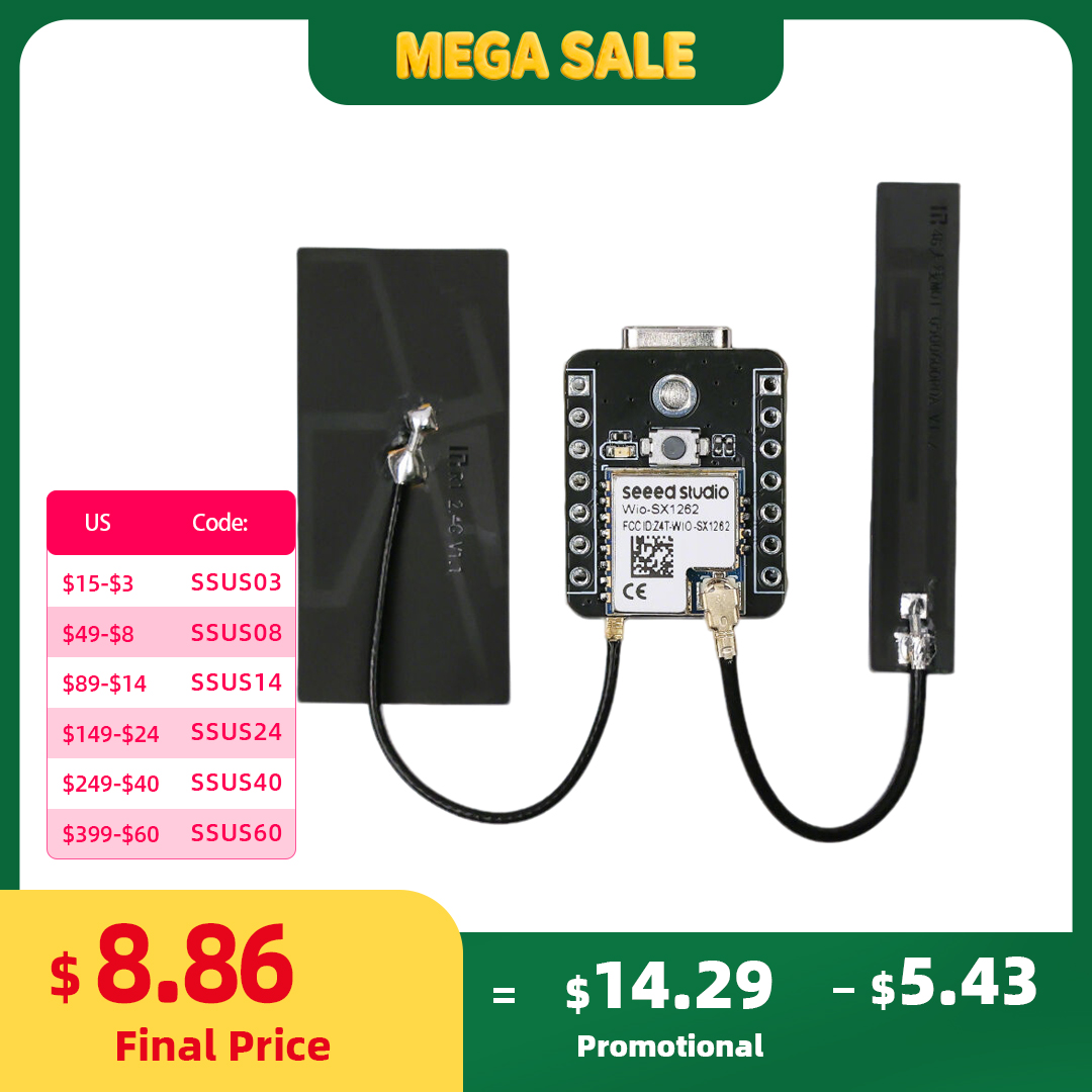 Image of esp32 s3 lora Meshtastic Lora,SX126, 868mhz 915mhz antenna, XIAO ESP32S3 for Meshtastic & LoRa starter kit,LoRa/LoRaWAN,WiFi,BLE