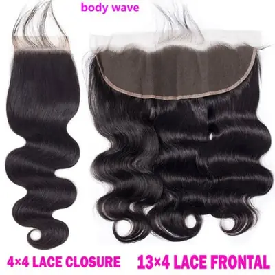 Image de Fermeture de Cheveux Brésiliens Lâche - Dentelle Transparente 13x4
