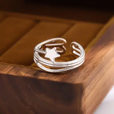 Image de Bague Argent 925 Multicouche - Élégance & Raffinement
