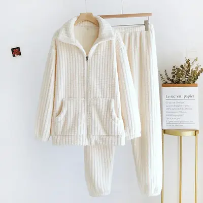 Image de Pyjama Couple Flanelle Doux & Chaud - Automne/Hiver 2026