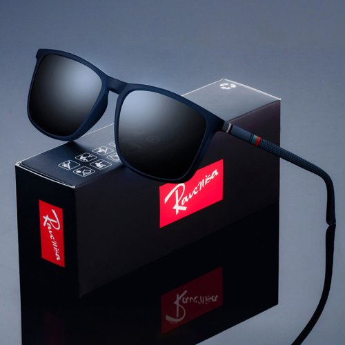 Imagen de Gafas de sol polarizadas cuadradas de moda para hombre, gafas UV400 de diseñador de marca de lujo para conducir y pescar
