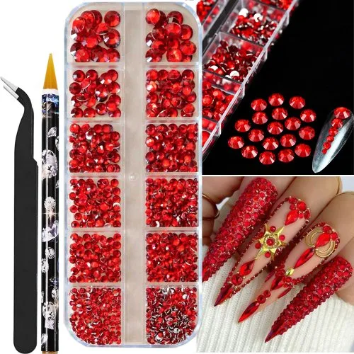Rojo strass conjunto