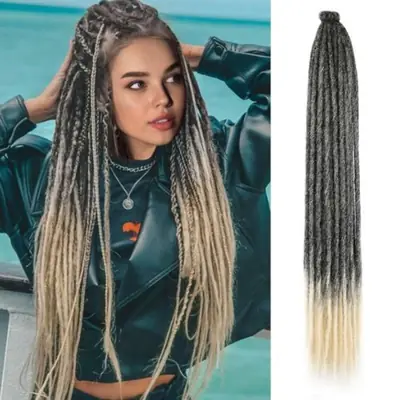 Image de Dreadlocks Synthétiques 24" - Style Hélicoptère Souple