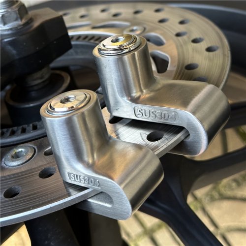 Image of Stainless Steel 304 Motorcycle Disc Lock for Bicycle, Mountain Bike, Stroller, and Scooter – Secure Brake Disc Lock Model 2032 & 2034