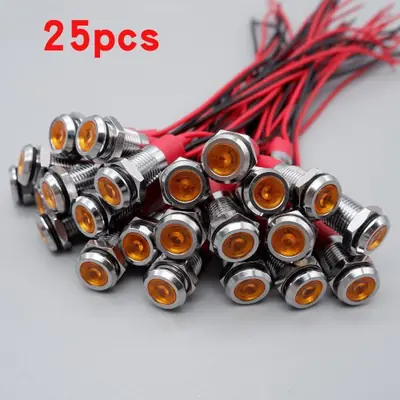 Image de LED Indicateur d'Alarme Métal - 25 Pièces Multicolores