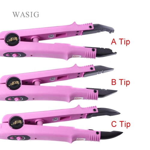 Immagine di Temperatura regolabile Estensione professionale dei capelli Fusion Iron Heat Connector Bacchetta Strumento di fusione del ferro + presa EU
