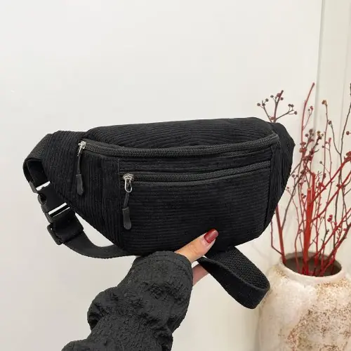 Image de Sac Bandoulière Femme en Velours Côtelé - Mode & Pratique