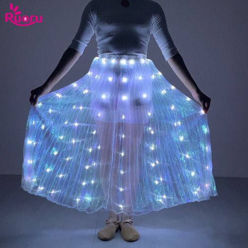 Imagen de Falda LED Iluminada para Danza del Vientre y Rave