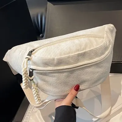 Image de Sac Bandoulière Vintage en Velours Côtelé pour Femme