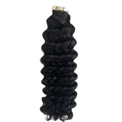 Image de Extensions cheveux brésiliens ondulés adhésives naturelles