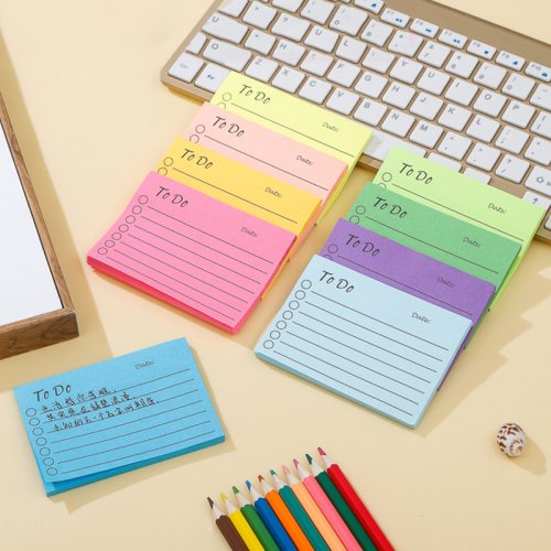 Afbeelding van 50 Vel Memo Pads Kawaii Solid – Scheurbare Notitieblokken met Kleurrijke Ontwerpen voor Dagelijkse Planningsnotities en Creatieve Berichten