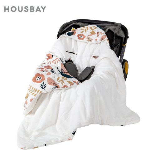Imagen de Manta envolvente para bebé recién nacido de 0 a 3 meses, con capucha a prueba de viento, hecha de algodón suave y cálido, ideal para asientos de coche y salidas al exterior