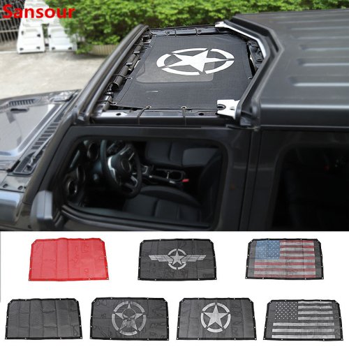 Image de Pare-soleil maille UV pour toit Jeep Wrangler JL & Gladiator JT