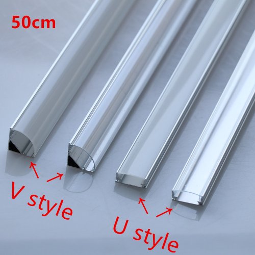 Zdjęcie Aluminiowa listwa kątowa LED do szafek kuchennych – elastyczna taśma oświetleniowa 8-12 mm, kompatybilna z diodami 5730, 5050, 2835, 2-35 szt.
