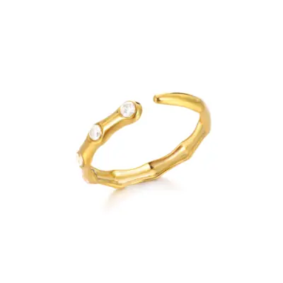 Image de Bague Zircon Coloré Or - Élégance & Style