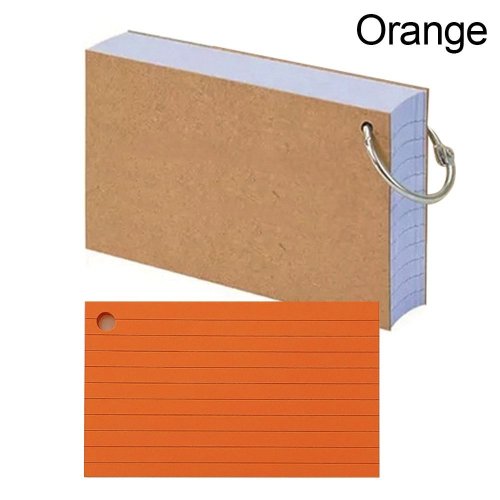 Imagen de Carpeta de 50 piezas, libro de notas de línea Horizontal, tarjetas de índice de hojas sueltas, tarje...