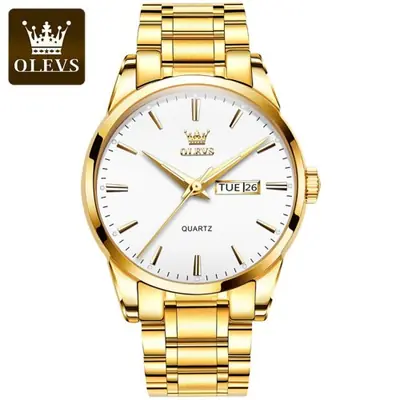 Image de Montre Homme Luxe Quartz Or - Étanche & Acier Inoxydable