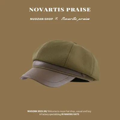 Image de Béret Élégant Femme Automne-Hiver - Chapeau Artistique en Laine Chaude