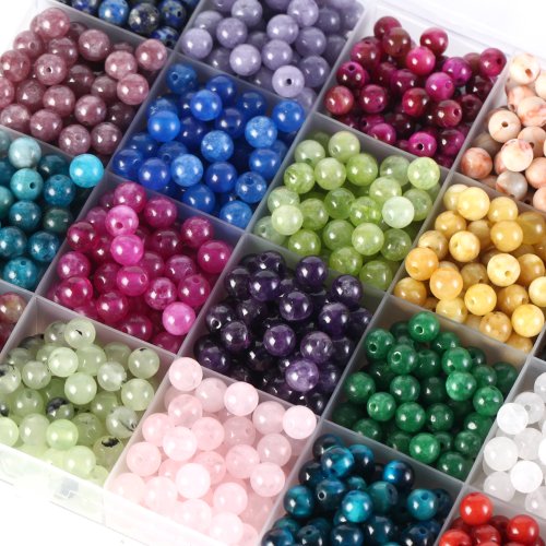 Bild von Natürliche 12mm Steinperlen – Perfekt für DIY-Schmuck & Armbänder