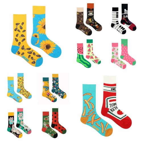 Immagine di Calzini Colorati Stile Abito Medio Alto per Coppie – Design Moderno e Comodo per Uomo e Donna, Ideali per Tutte le Stagioni