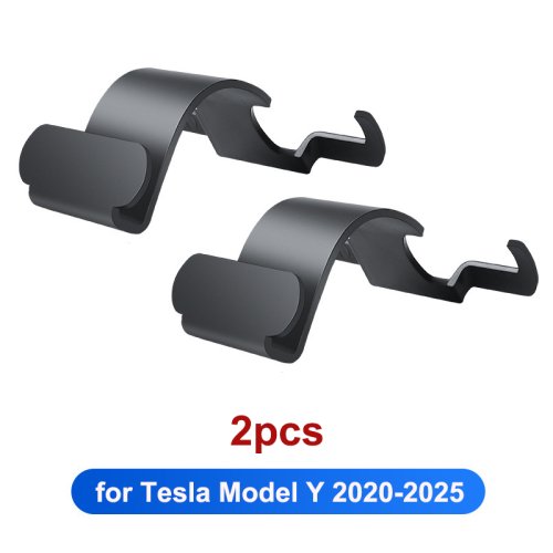 Immagine di Per Tesla Modello Y Juniper 2025 Sedile Posteriore Poggiatesta Gancio Tronco Organizzatore Ganci Appendiabiti Borsa Ombrello Titolare Accessori