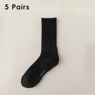 Image de Chaussettes Homme Déodorantes Coton - 5 Paires Épaisses pour Sport & Hiver
