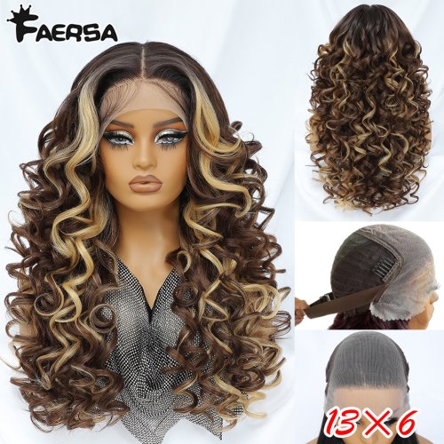 Zdjęcie Peruka z koronką 13x6 – Ombre Blonde z Włosami Baby Hair