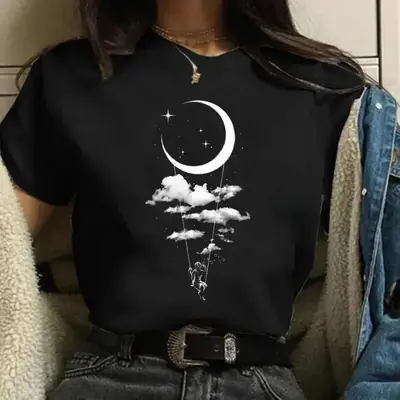 Image de T-Shirt Harajuku 90s Kawaii - Style Vintage pour Femmes