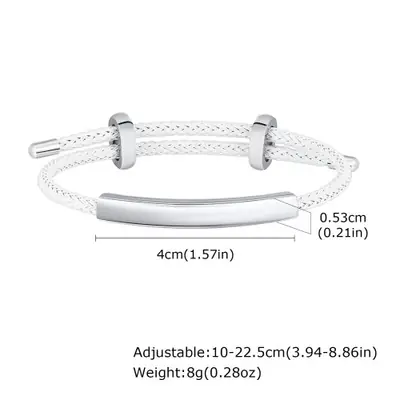 Image de Bracelet Homme Acier Inoxydable Gravé - Cadeau Personnalisé
