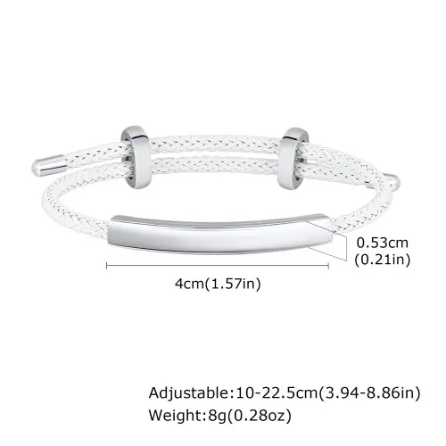 Image de Bracelet Homme Acier Inoxydable Gravé - Cadeau Personnalisé