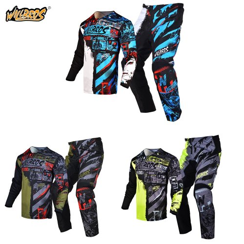 Imagen de Combo Motocross Juvenil Willbros - Camiseta y Pantalones para Niños y Niñas
