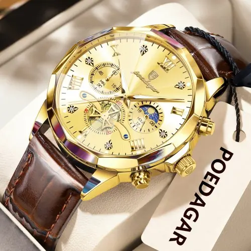 Image de Montre Homme Militaire Luxe - Chronographe Étanche & Lumineux