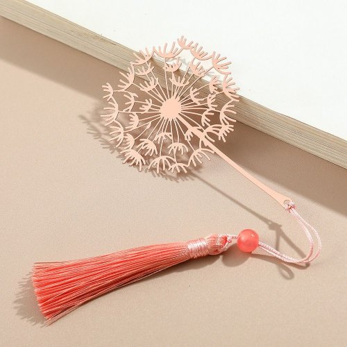 Imagen de Marcapáginas con forma de flor de diente de león, marcapáginas de estilo chino, papelería de girasol...