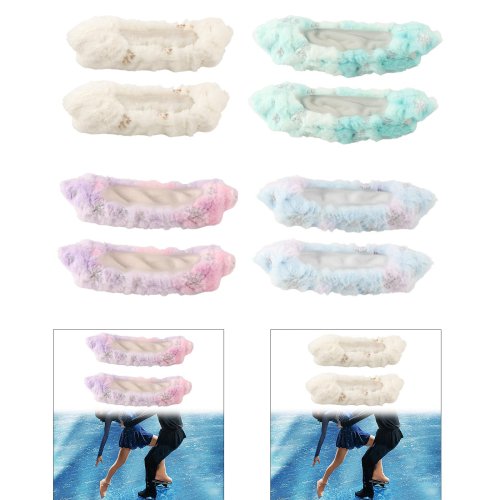 Bild von Schlittschuhklingenhüllen aus Flanell – Robuster Klingenschutz für Eisskates, geeignet für Männer und Frauen beim Eislaufen, Eishockey und Eiskunstlauf