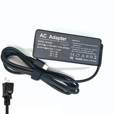 Image de Chargeur USB-C 65W pour Lenovo ThinkPad et Yoga