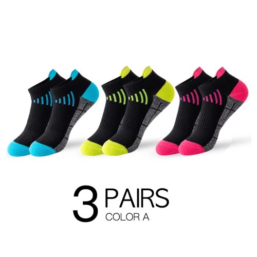 Imagen de 3 Pares de Calcetines de Algodón Orgánico Transpirables para Hombre y Mujer - Tobilleros Deportivos Negros, Ideales para Correr, Actividades Físicas y Uso Diario en Verano