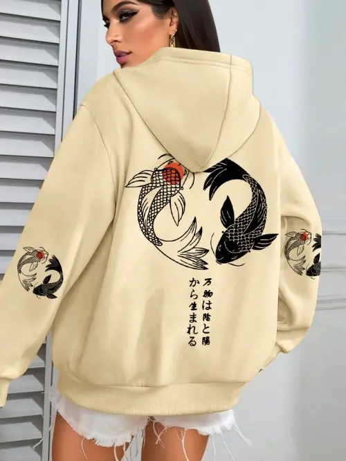 Image de Sweat à capuche Harajuku Y2K Multicolore