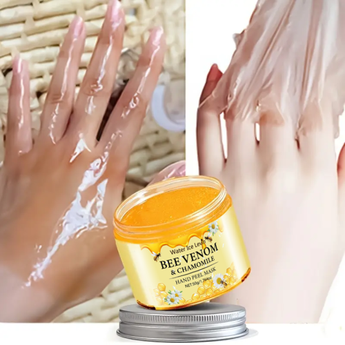 Bild von Natürliche Honig-Bienenstich-Kamillen-Handpeeling-Maske mit intensiver Feuchtigkeitspflege und regenerierender Wirkung