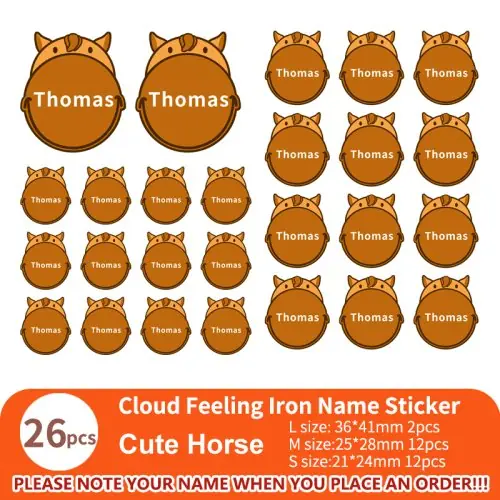 Image de Étiquettes Nom Brodées Personnalisées pour Enfants