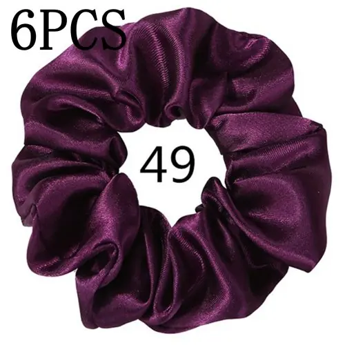 Image de Chouchous Satinés - Lot de 6 pour Cheveux