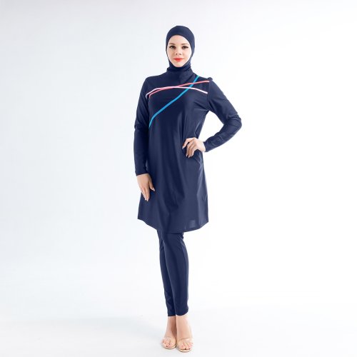 Afbeelding van 3PCS Burkini Femmes Bescheiden Badmode Hijab Badpak Vrouwen Zwempak Hijaabs Voor Vrouw